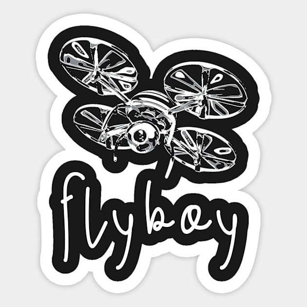 FLYBOY Drone Humor Sticker by Scarebaby